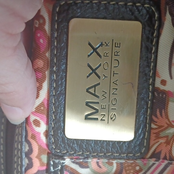 Maxx New York Brown Suede Shoulder Bag, 10x11x4 - Picture 10 of 11